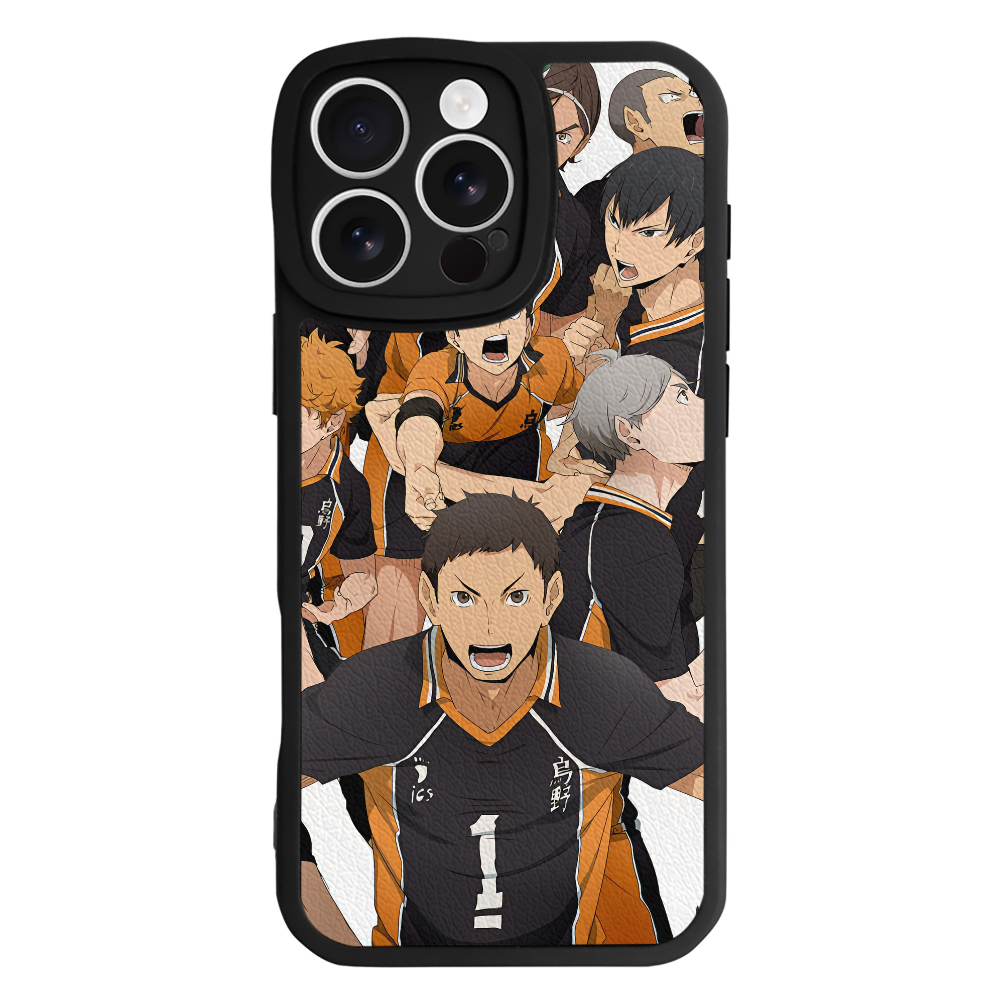 （画像用） ハイキュー!! Haikyu!! 【iPhone 16シリーズ対応】シリコンスマホケース（レザー調） 材質：シリコン